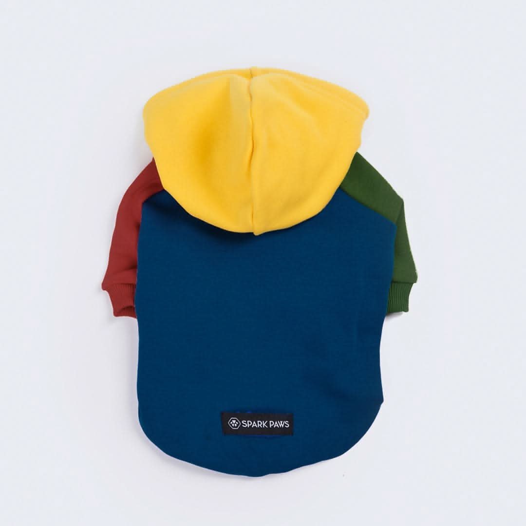 Primary Color Block Dog Hoodie - Image 4