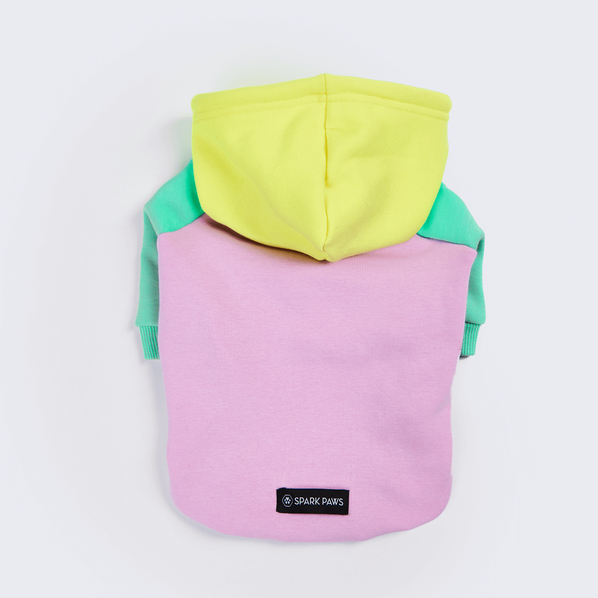 Purple Turquoise Yellow Dog Hoodie (SIZE S) - Image 4