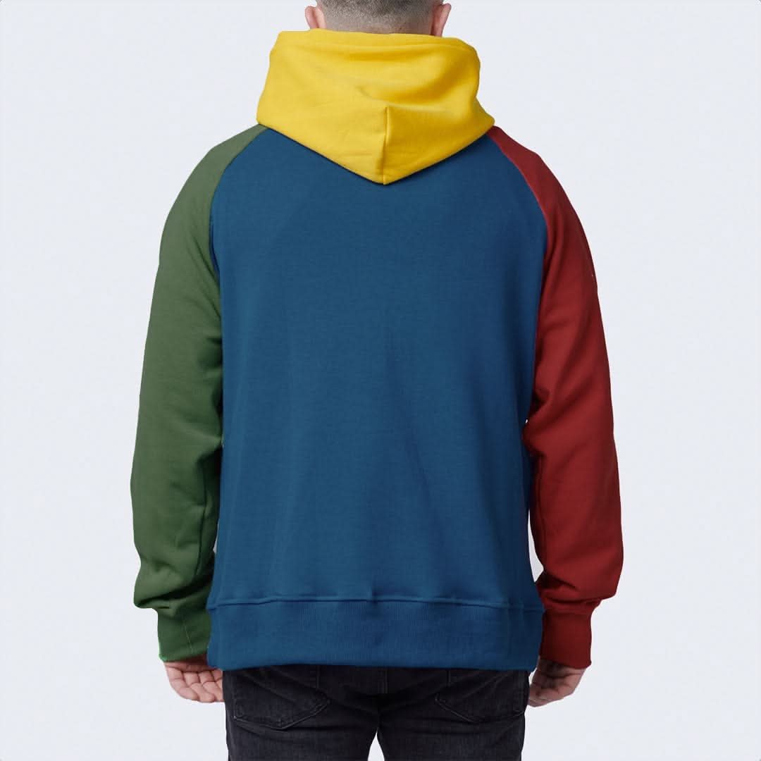 Primary Color Block Human Hoodie - Image 3