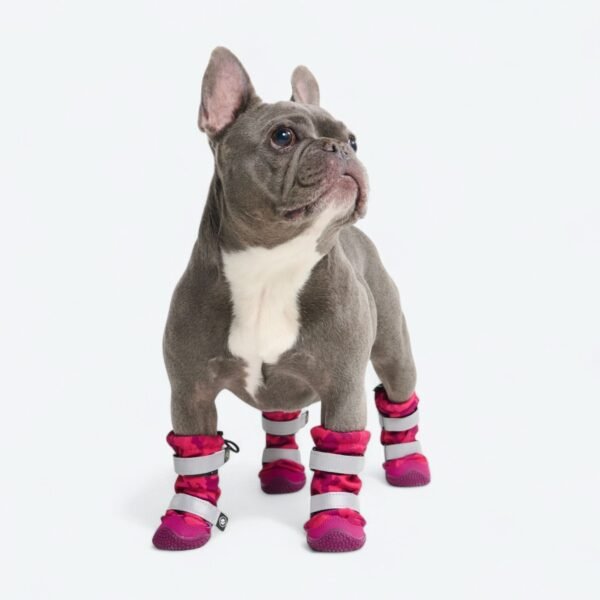 Flex Shell Water-resistant Dog Boots - Fuchsia Camo - Image 3