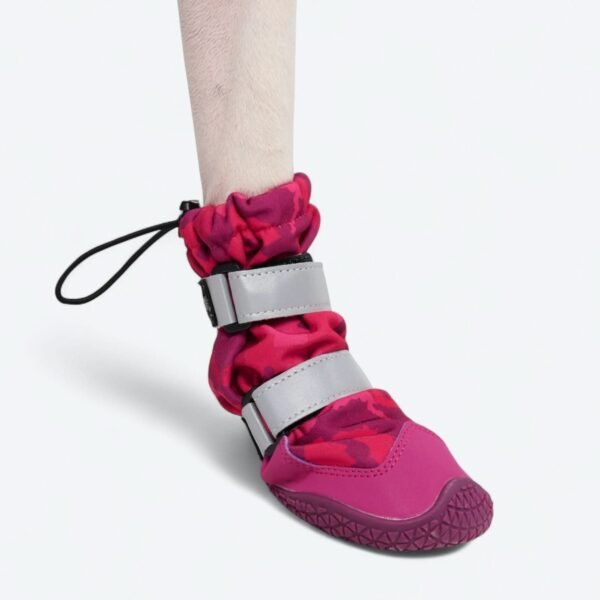 Flex Shell Water-resistant Dog Boots - Fuchsia Camo - Image 4