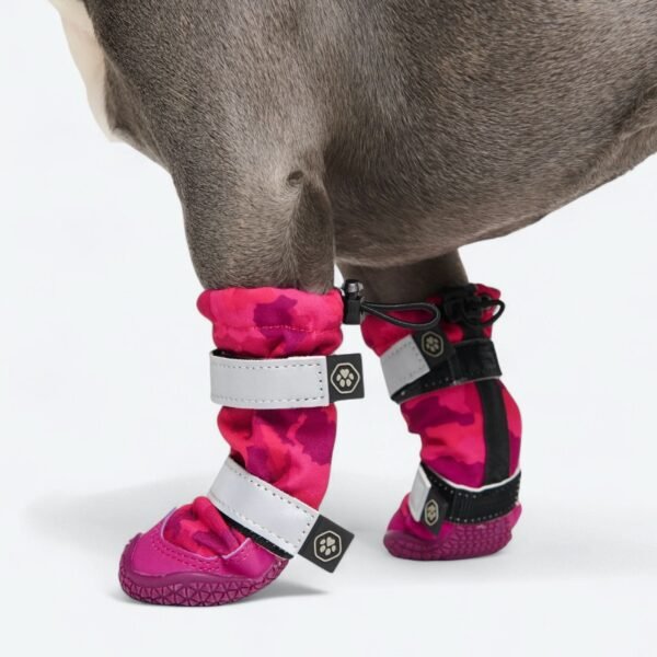 Flex Shell Water-resistant Dog Boots - Fuchsia Camo - Image 7