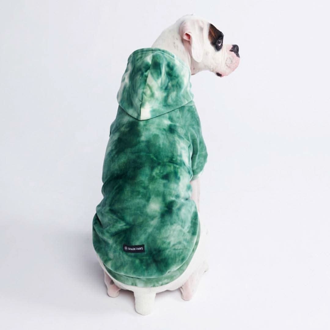 Velvet Dog Hoodie - Emerald Green - Image 3