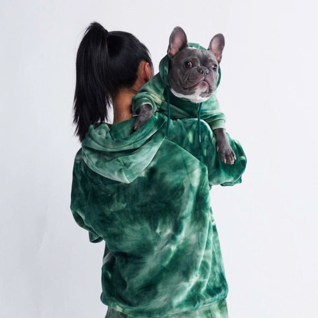 Velvet Dog Hoodie - Emerald Green - Image 7