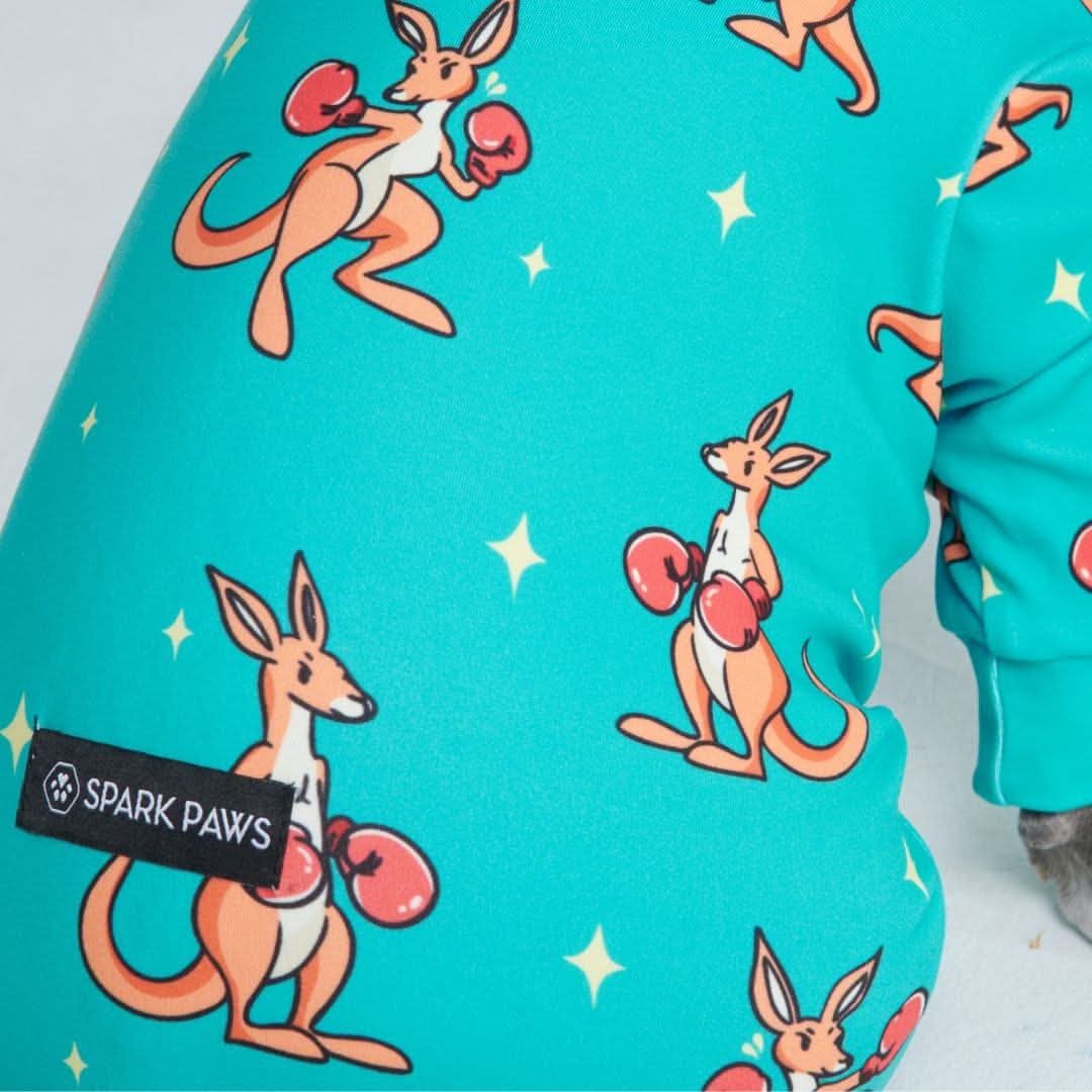 Dog Pajama - Boxing Kangaroo - Blue - Image 5