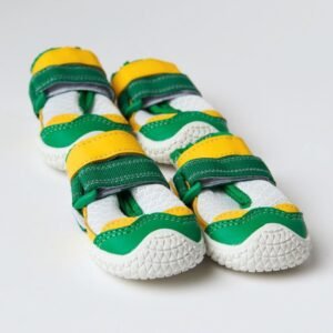 Hot Pavement Pawtector Dog Shoes - Green Yellow