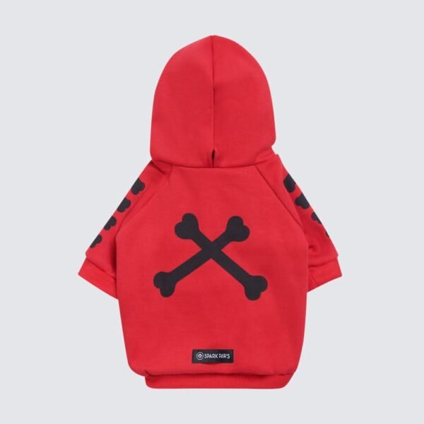 "WOOF" Dog Hoodie - Red (SIZE S & M) - Image 4
