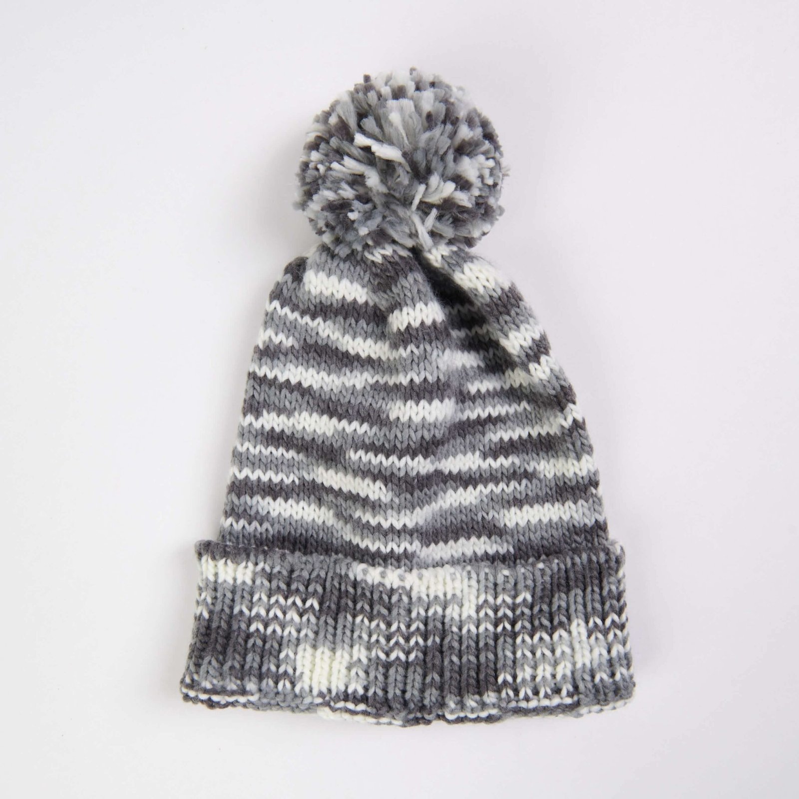 Human Pompom Hat - Salt and Pepper - Image 2