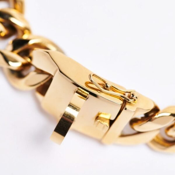 Cuban Link Chain Dog Collar - Gold - Image 5