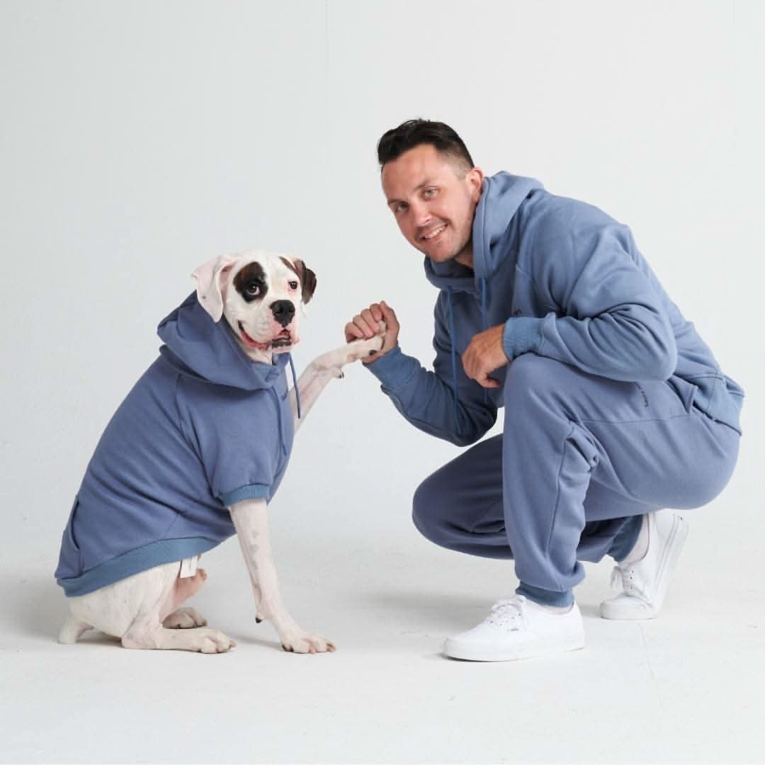 Essential Dog Hoodie - Slate Blue - Image 6