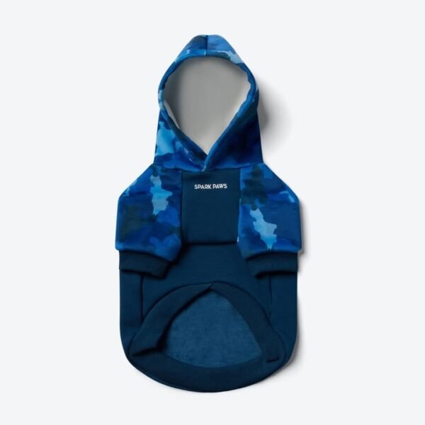 Blue Camo Dog Hoodie - Image 3