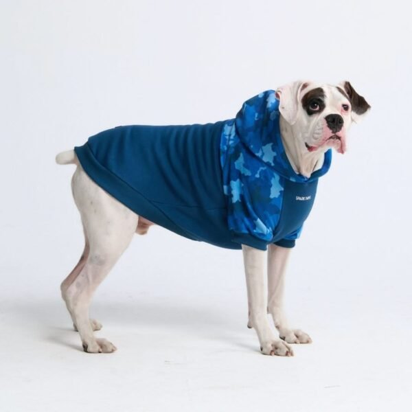 Blue Camo Dog Hoodie - Image 5