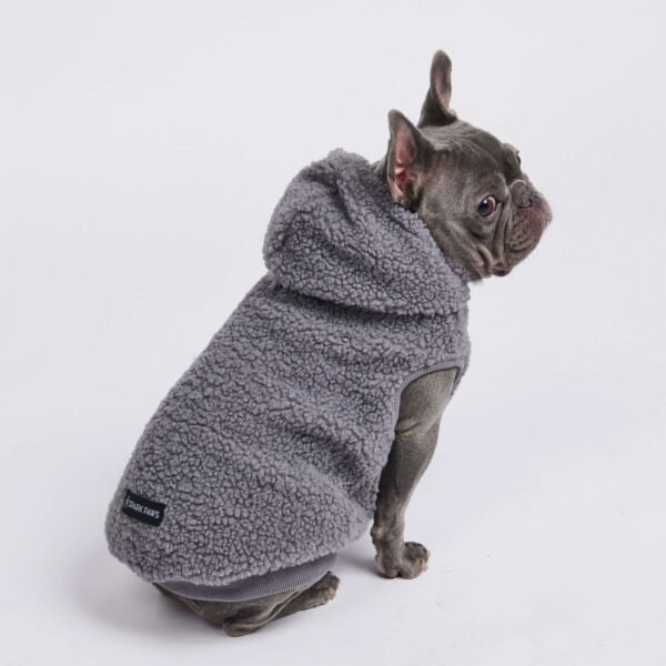 Teddy Sherpa Dog Jacket - Grey - Image 5