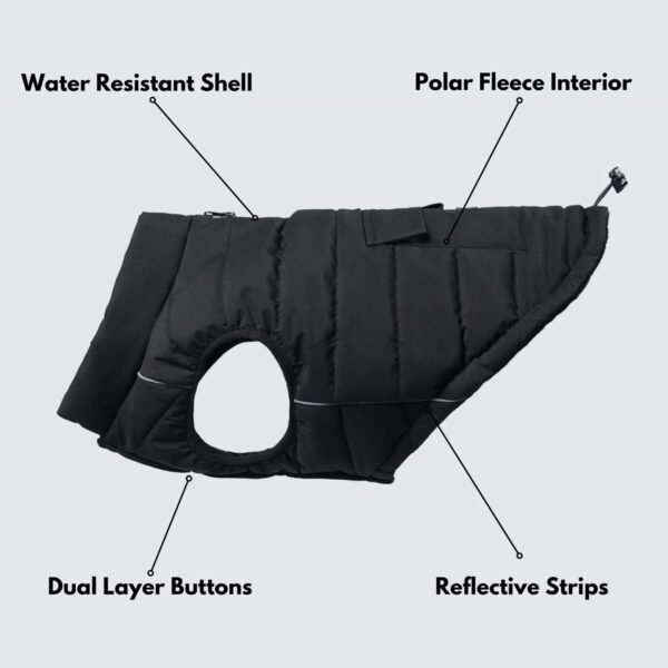 WarmShield Water-Resistant Jacket - Black - Image 3