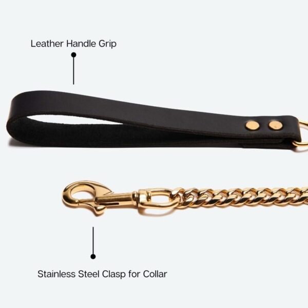 Cuban Link Gold Dog Leash - Image 4