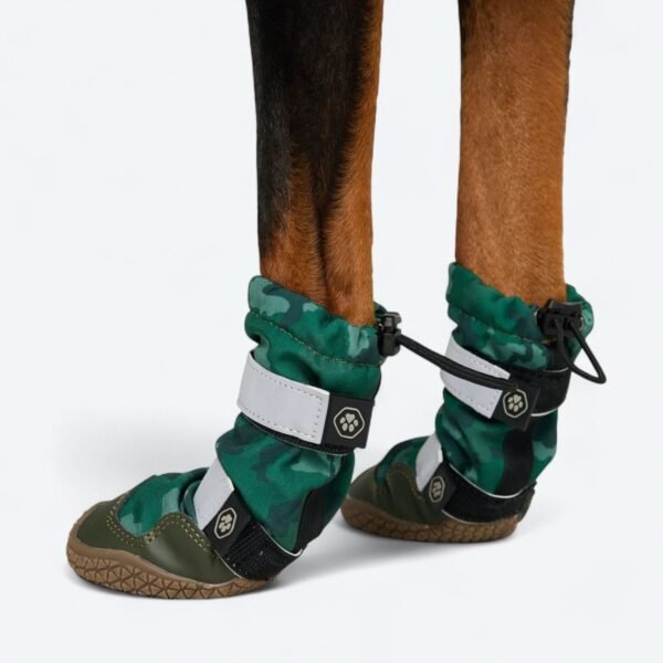 Flex Shell Water-resistant Dog Boots - Green Camo - Image 2