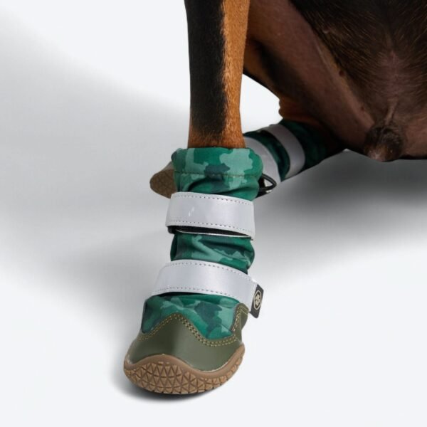 Flex Shell Water-resistant Dog Boots - Green Camo - Image 4
