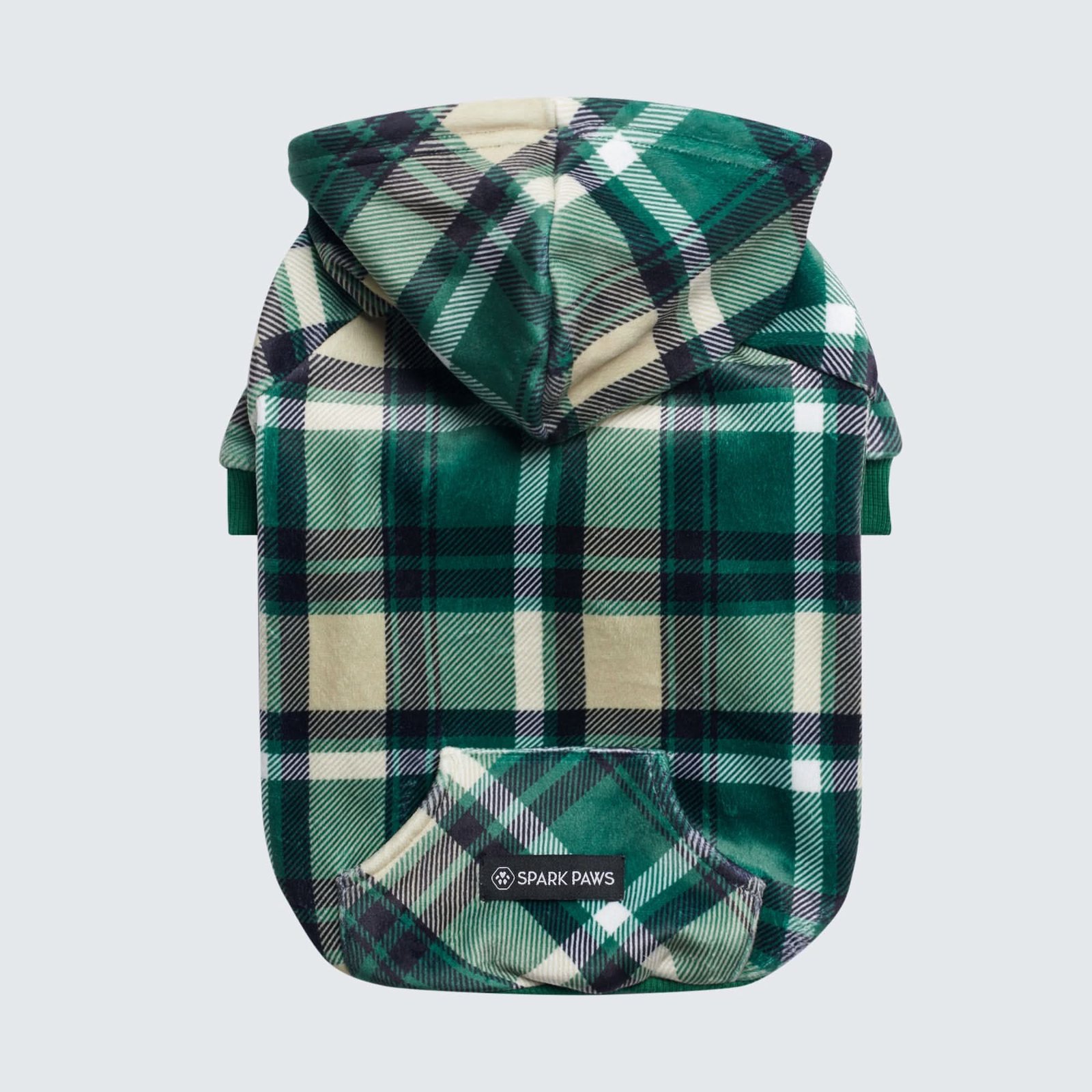 Green Plaid Dog Hoodie - Image 3