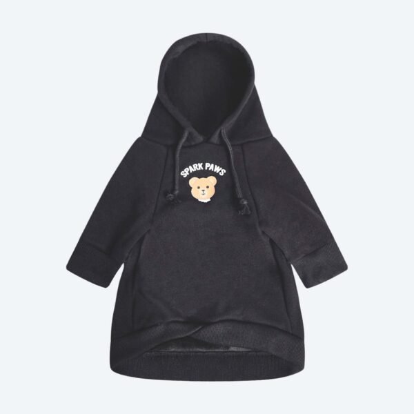 Broken Teddy Bear Dog Hoodie - Black - Image 4