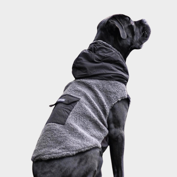 Reversible Sherpa Jacket - Grey and Black - Image 4