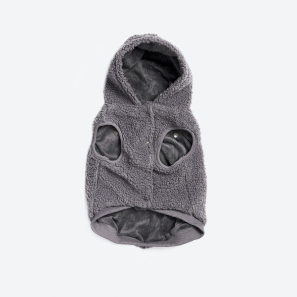Teddy Sherpa Dog Jacket - Grey - Image 2