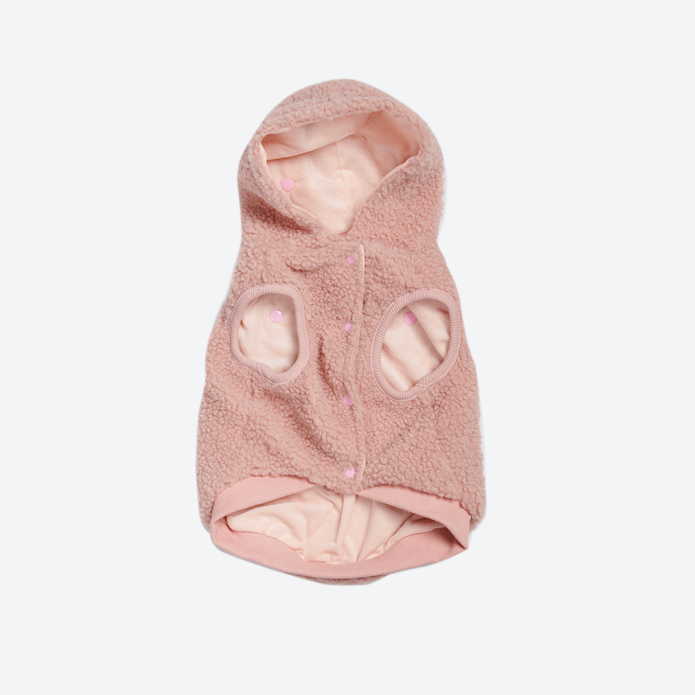 Teddy Sherpa Dog Jacket - Pink - Image 2